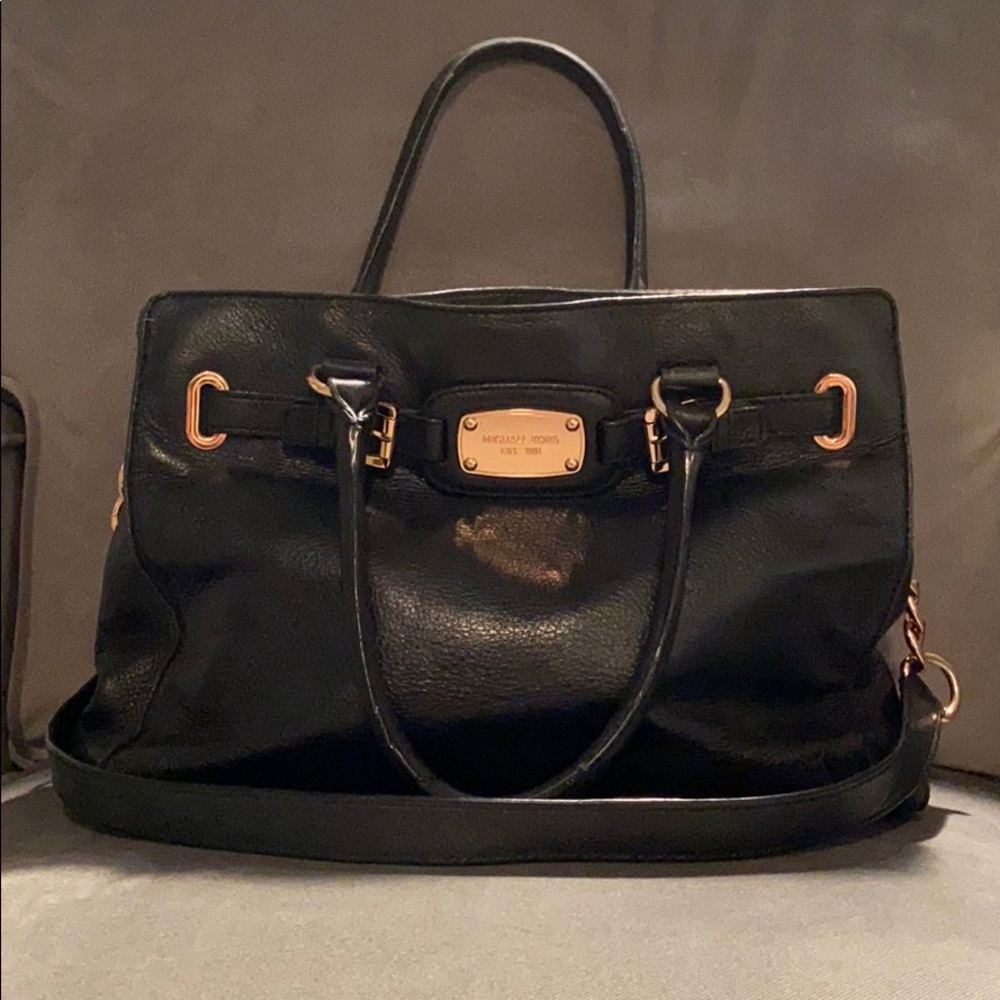 Michael Kors Hamilton Medium East West Black